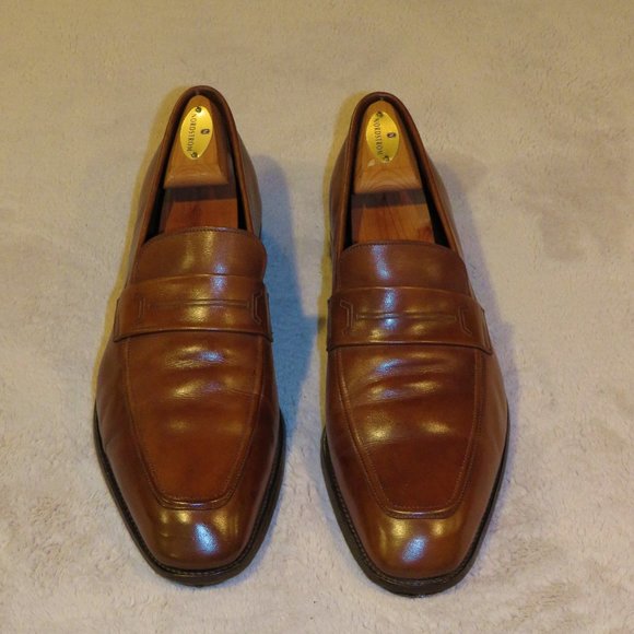 John Lobb Kipling Brown Leather Museum Calf Loafers 9.5 E